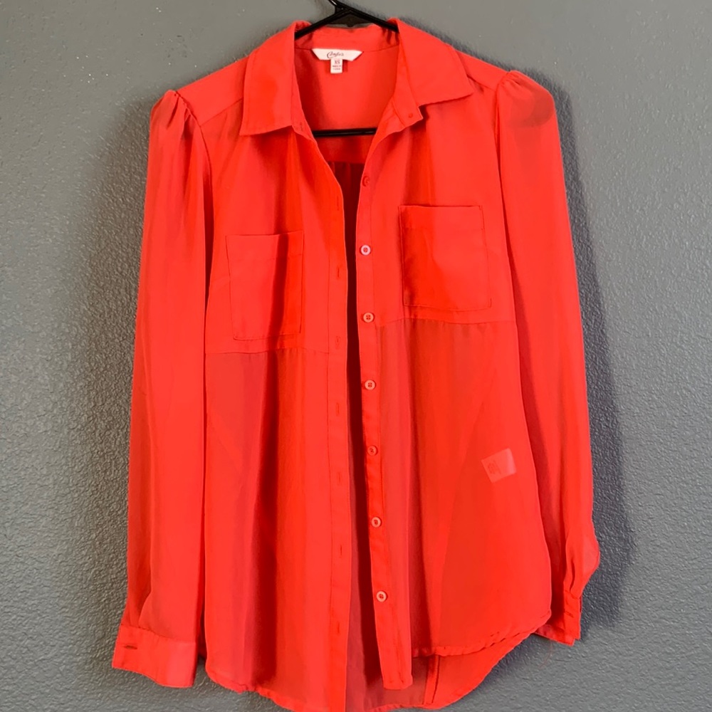 Sheer Button Up Shirt